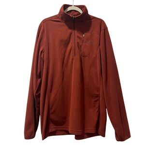 Eddie Bauer men’s orange fleece pullover size large